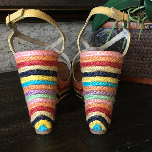 Kate Spade rainbow wedge platform shoe - Picture 3 of 7